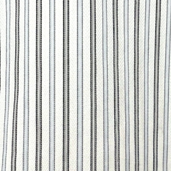 BRIONI WHITE WITH BLUE, BLACK & GRAY STRIPES DRESS SHIRT - Picture 6 of 11